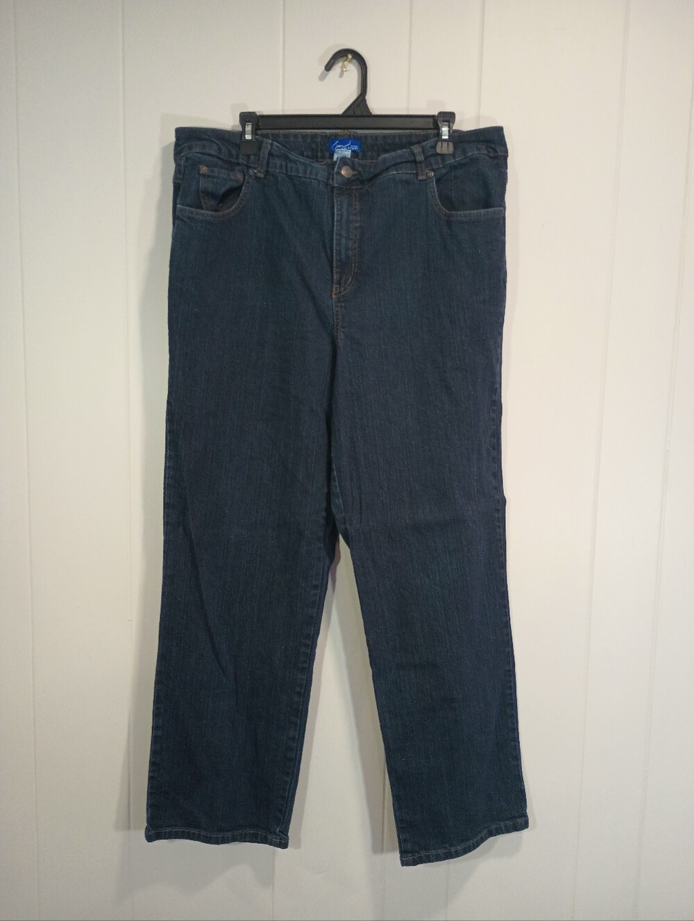 Kim Rogers 99% Cotton Dark Blue Straight Jeans
